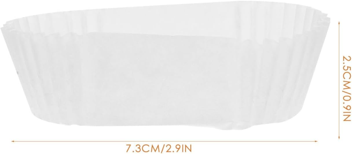 1000 Pcs Boat Shape Paper Cups - Small Oval Cake Baking Cups, Loaf Bread Liners, Cupcake Liners for Muffins and Snacks