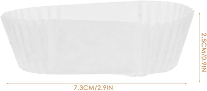 1000 Pcs Boat Shape Paper Cups - Small Oval Cake Baking Cups, Loaf Bread Liners, Cupcake Liners for Muffins and Snacks