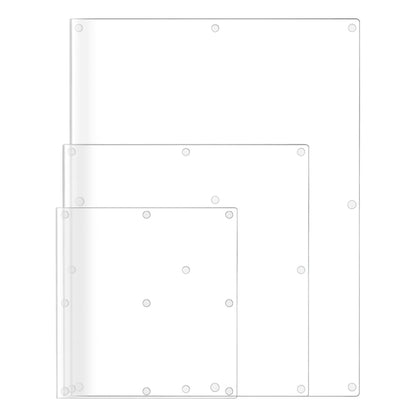 2 Pack Clear Acrylic Cutting Boards 3 Pieces 1" Lip and Rubber Anti Skid Bumpers Countertop Charcuterie Plate Restaurants Home or Commercial Kitchens Clear Durable Acrylic by Marketing Holders