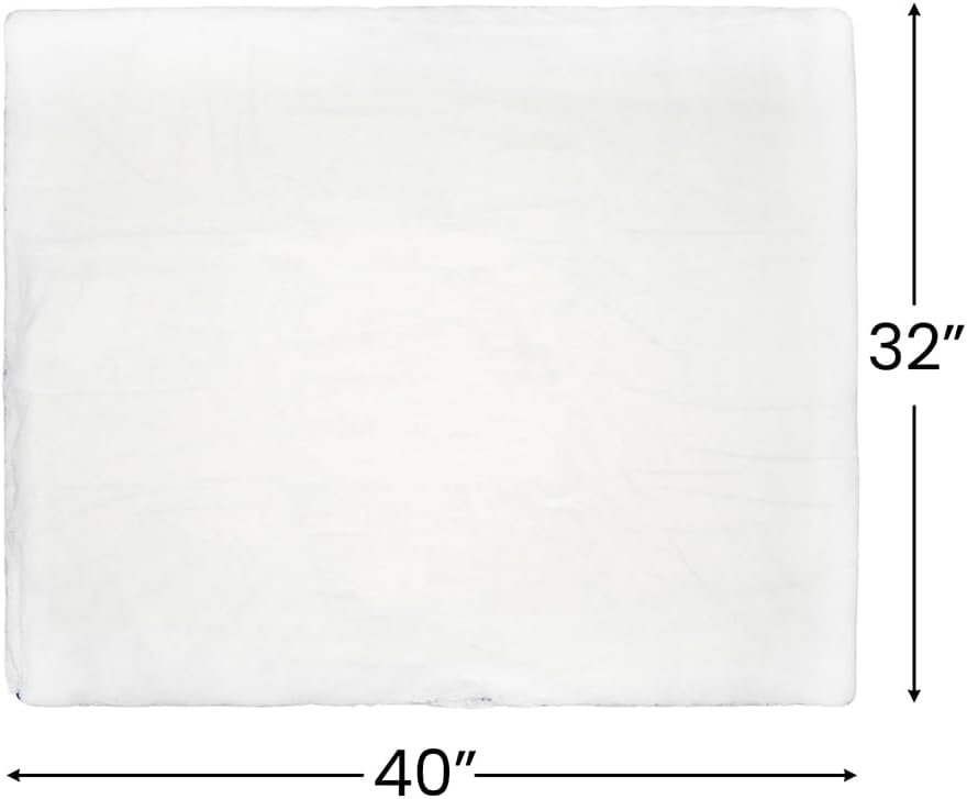 Snow White Polyester Blanket, 32" x 40" (1 Pc) | Luxurious Fluff for Crafts, Winter Decor & Displays