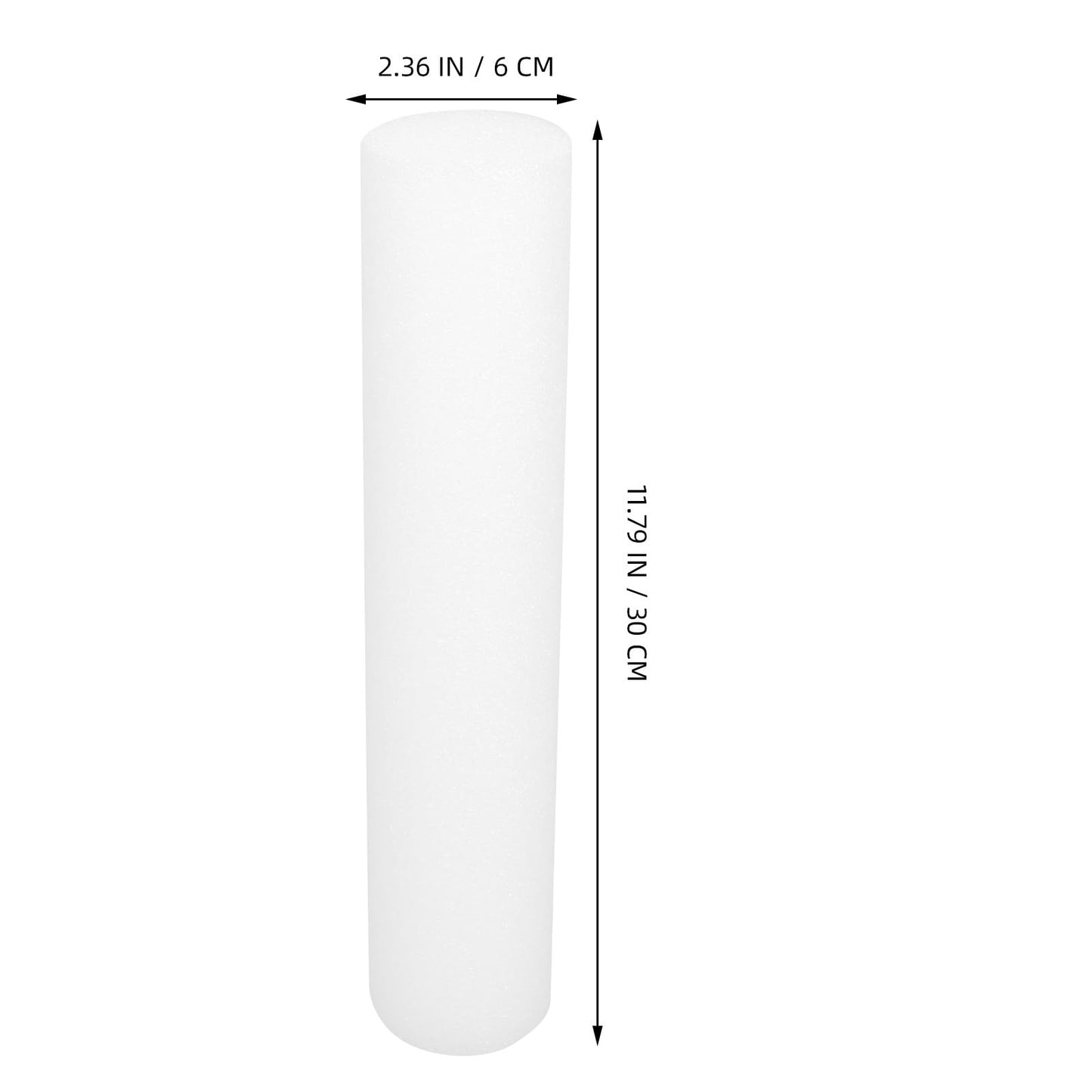 Uonlytech 10Pcs Foam Cylinders for Crafts 11.81In Floral Foam Rods for Flower Arrangements DIY Flower Making Supplies Polystyrene Tubes for Floral Sticks