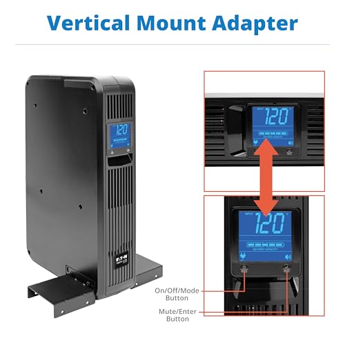 Tripp Lite 1000VA Smart UPS Battery Back Up, 500W Tower, 8 Outlets, LCD Display, AVR, USB, Tel / DSL / Coax Protection, 3 Year Warranty & $250,000 Insurance (SMART1000LCD) Black