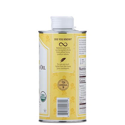 La Tourangelle, Organic Canola Oil, Expeller-Pressed Non-GMO Canola Seeds, Pesticide and Chemical Free, High Heat Neutral Cooking Oil, 16.9 Fl Oz