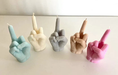 Middle Finger Candle, Homemade soy candle, Hand Fuck Candle, Teen Room Decor Candle, Funny Aeshetic Candle, Hippie Candle (White, GREEN TEA)