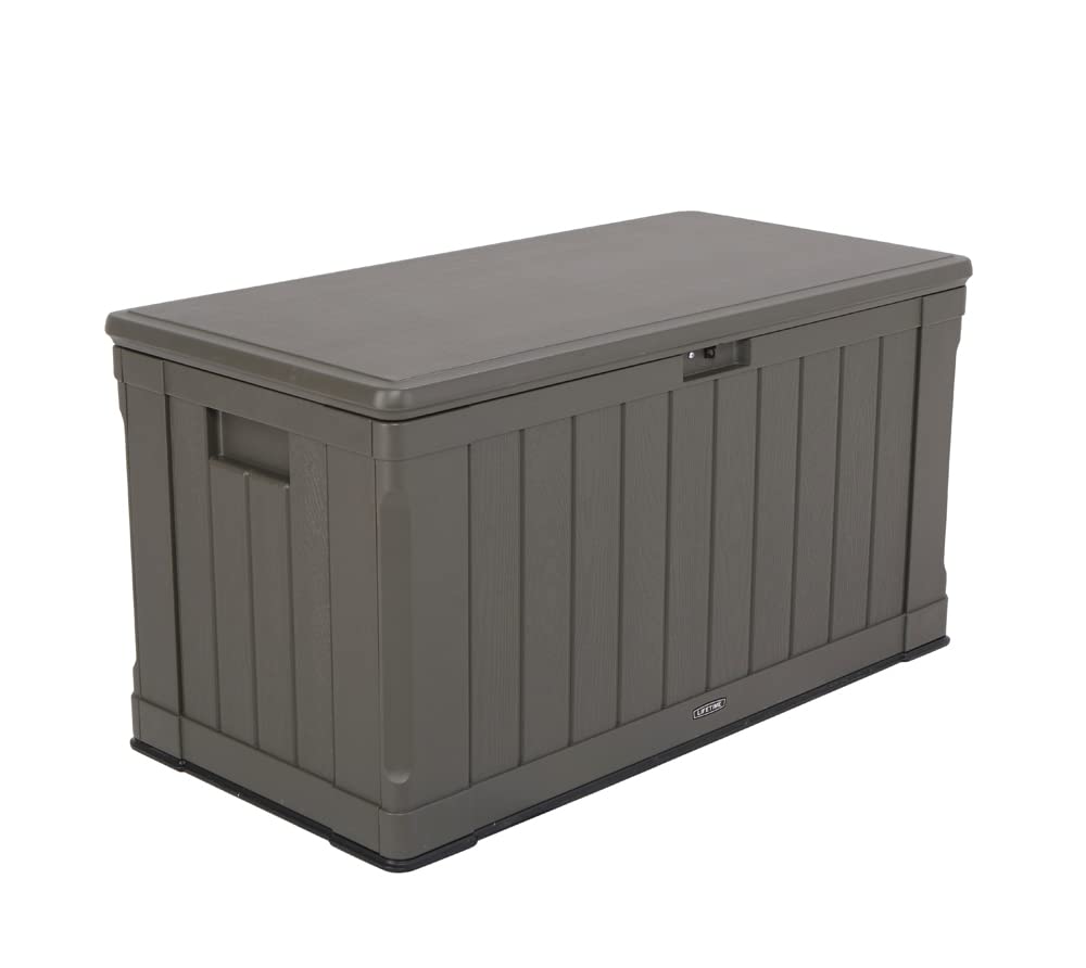 Lifetime 60089 Deck Storage Box, 116 gallon, brown