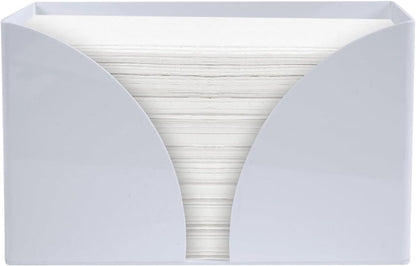 Paper Towel Holder Dispenser for Countertop, White Acrylic Napkin Holders for Kitchen or Bathroom, Great for Z-Fold