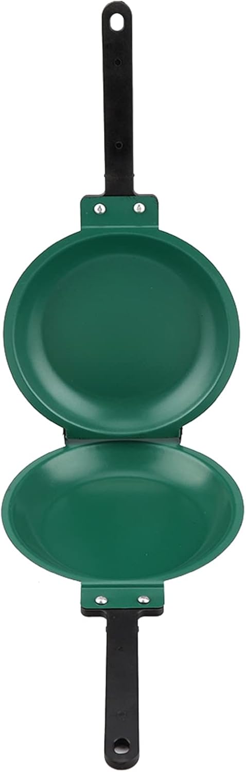 Steel Reversible Non-Stick Pancake Maker Pan, Easy Flip Fry Pan for Fluffy Pancakes, Omelette, Frittata