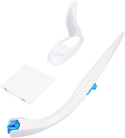 Toilet Brush with Long Handle, Cotton Toilet Scrubber Wand and Replaceable Detergent Head for Home Bathroom Cleaning