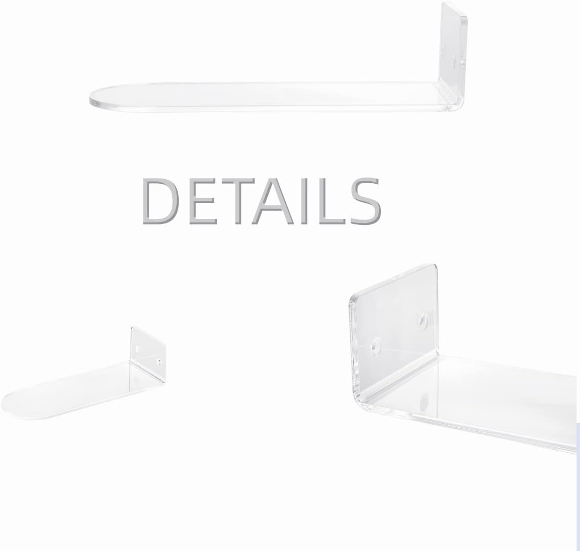 12 Pack IEEK Floating Shoe Display Shelf,Clear Acrylic Floating Shelves for Sneaker Collection Levitating Acrylic Shoe