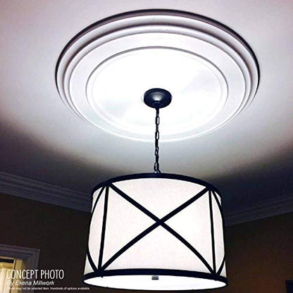 Ekena Millwork CM18NT 18-Inch OD x 3 1/2-Inch ID x 1 1/2-Inch Nottingham Ceiling Medallion