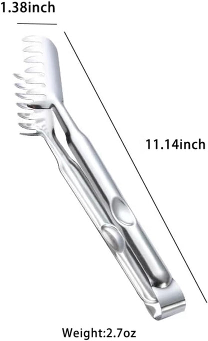 2 Pieces Spaghetti Spoon Set, Durable Stainless Steel Pasta Fork and Spoon, Heat Resistant 12 inch Pasta Server and