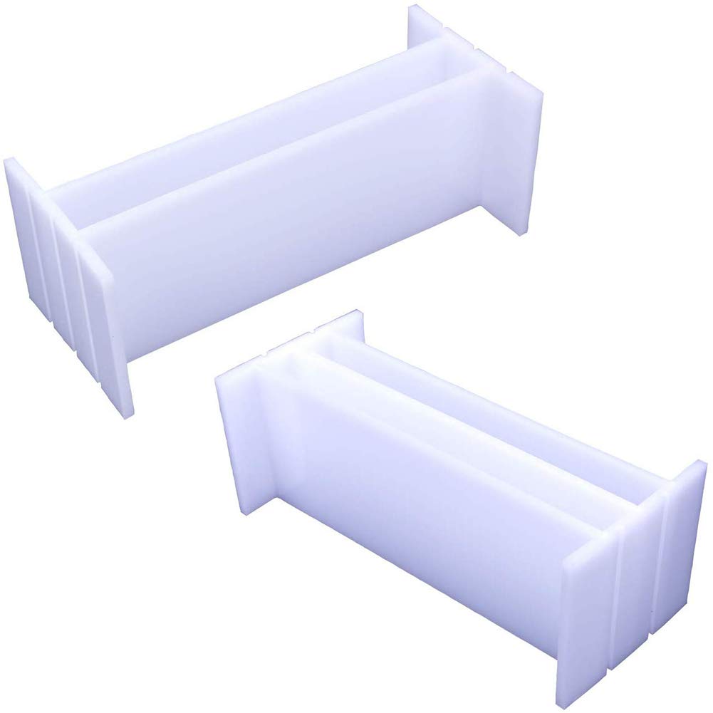 JOONOR Silicone Loaf Soap Mold Dividers 8" Acrylic Partition Clapboard Rectangular White Mould DIY Handmade Swirl Making Tool