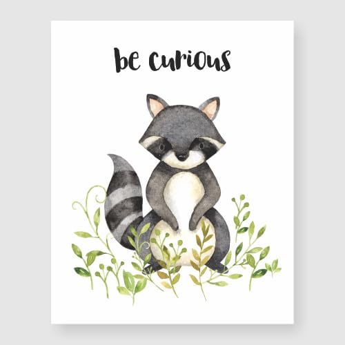 Bestbuddy Pet Set of 6 Unframed Woodland Animals Art Prints (8X10) for Kids Baby Girl Room Decor