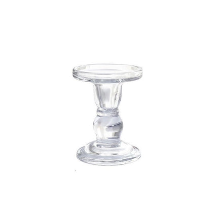 YUHUAWF Candle Holderss Glass Candle Holder, Candlelight Dinner Decoration, Aromatherapy Candle Holder Decorative Candlestick(Medium)