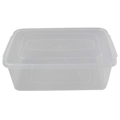 Pekky 15 Quart Clear Plastic Storage Box, Organizer Bin (2 Packs)