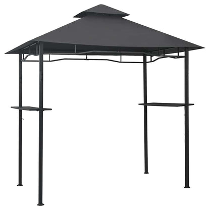 Xhnifbn Large Anthracite BBQ Gazebo Steel Frame Outdoor Patio Canopy Tent 94.5 x 59.1 x 100.4 in Rectangular Matte Grill Shade for Backyard Parties Poolside Gatherings