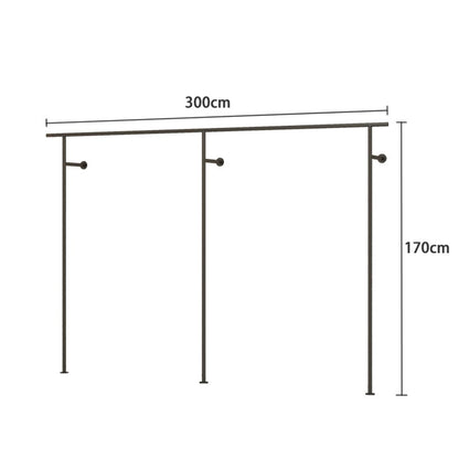 RJYYYDS Black Wall Mounted Garment Rack with Creative Metal Clothing Store Display Stands Heavy Duty Commercial Boutique Clothes Shelf for Home Cloakroom Towel STO,A-Length 300cm