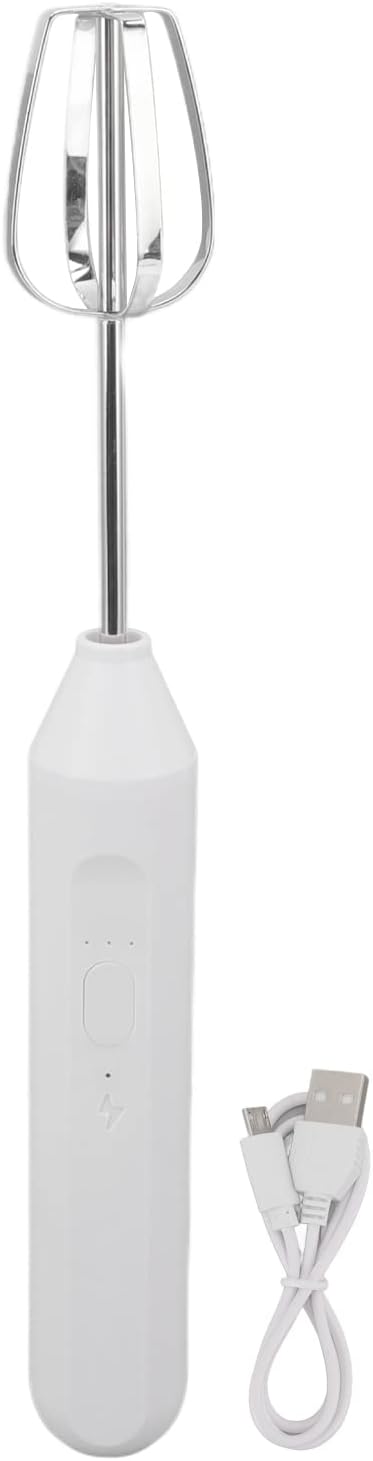 Electric Hand Blender, 3 in 1 Immersion Blender, Handheld Beater, Milk Frother, Coffee Blender, Kitchen Tools (White)