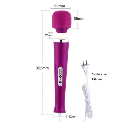 CHARMING Wired Powerful Handheld Back Massager with Strong Vibration, Personal Therapy Massager for Sports Recovery, Muscle Aches, Body Pain (Purple)