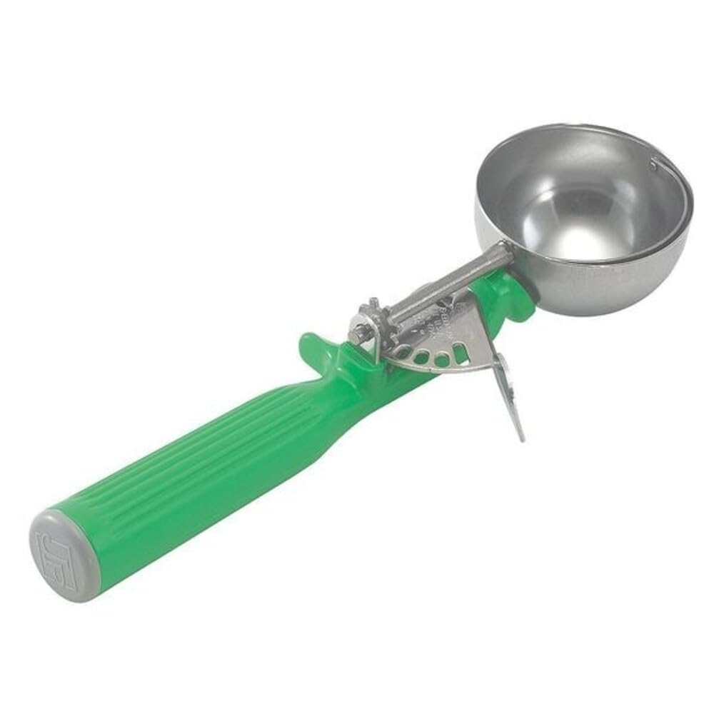 Vollrath 2-2/3 oz Stainless Steel Disher - Size 12,Green