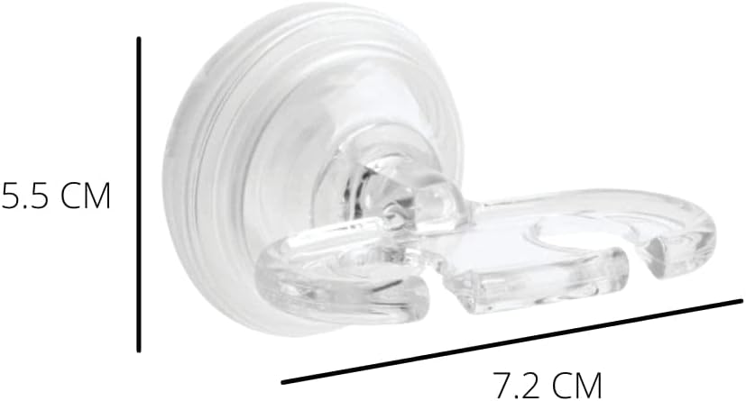 iDesign BPA-Free Plastic Bathroom Suction Toothbrush Holder, 2.75" x 2.25" x 2", Clear