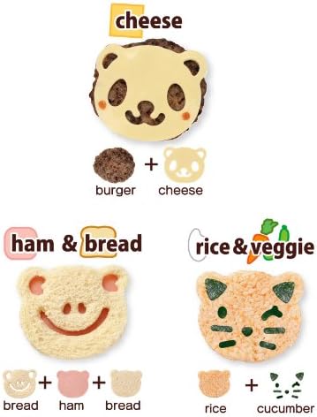 Animal Friends Food Deco Cutter and Stamp Kit - Frame 3 7/8 x 3 1/8 x 1 1/16 inches