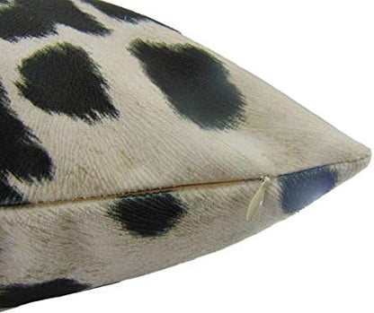 luvfabrics Pillow Cover, Cow Madness Velvet Suede 18"x18", Home Decor (Black)
