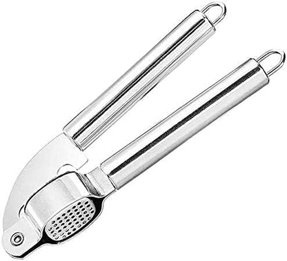 Garlic Press Stainless Steel by Hallucinity, Heavy Duty Kitchen Tool Garlic Mincer, Easy to Clean and Rust Proof