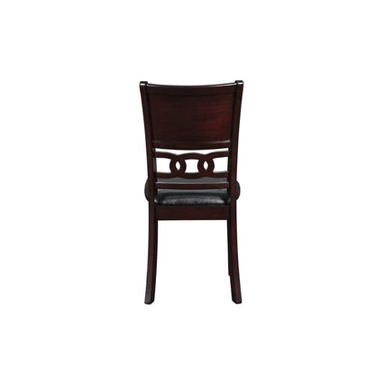 New Classic Furniture Gia 3-Piece Drop Leaf Dining Table Set with 2 Chairs, 42-Inch, Ebony