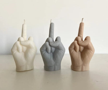 Middle Finger Candle, Homemade soy candle, Hand Fuck Candle, Teen Room Decor Candle, Funny Aeshetic Candle, Hippie Candle (White, GREEN TEA)