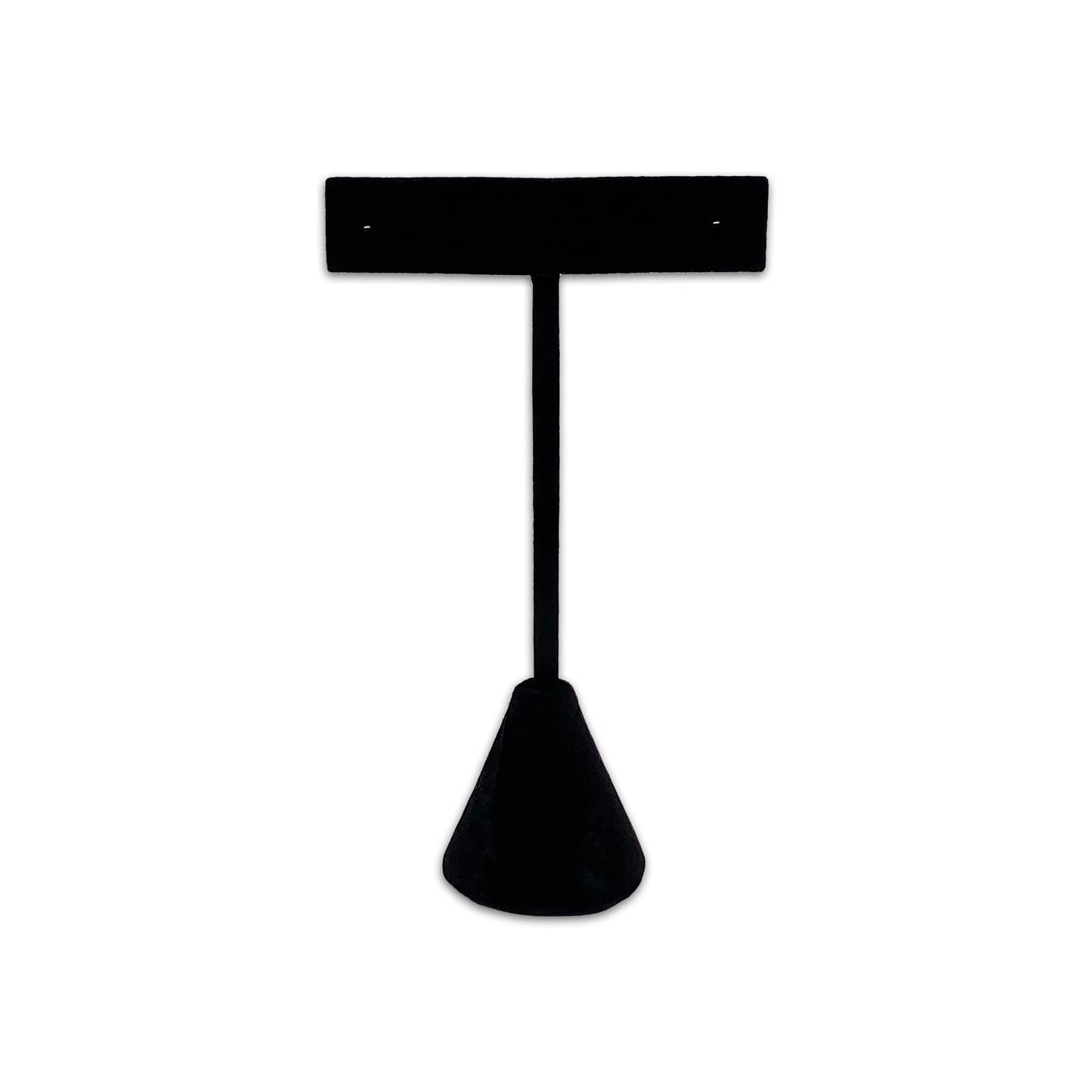 TheDisplayGuys - 4-3/4" T-Bar Jewelry Display Tower - Black Velvet - Earrings Holder/Bracelet Stand (Single)