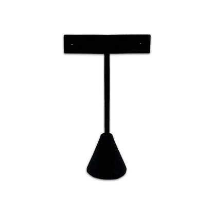 TheDisplayGuys - 4-3/4" T-Bar Jewelry Display Tower - Black Velvet - Earrings Holder/Bracelet Stand (Single)