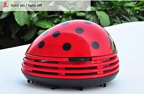Aimeio Portable Beetle Ladybug Mini Handheld Cordless Crumb Sweeper, Battery Operated