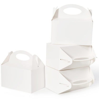 Shallive 50 Pcs Small Party Treat Boxes, Goodie Box for Kids Birthday White