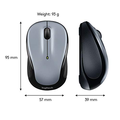 Logitech Wireless Mouse M325 with Designed-For-Web Scrolling - Light Silver