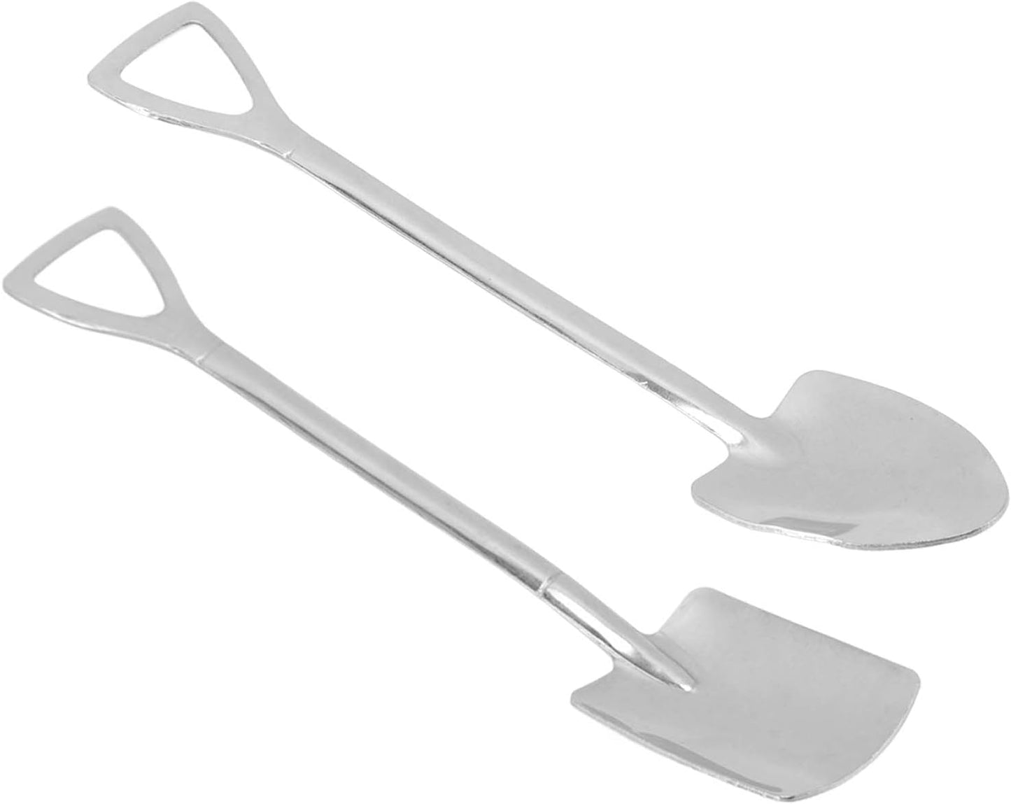 Ice Cream Spoon, Stainless Steel Cute Shovel Spoon, Reusable Sugar Dessert Cake Spoon for Home Cafe (4 Pointed Shovel)