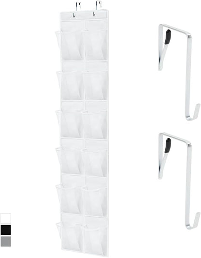 12 2 Closet Closets 64H 9.5W GORILLA GRIP Over the Door Shoe Organizer, Large Breathable Mesh Pockets, Space Saving
