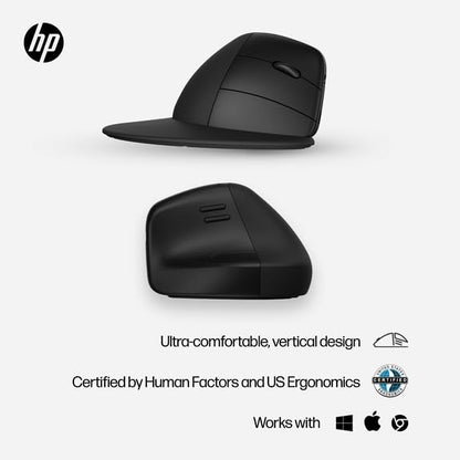 HP Wireless Silent 280M Mouse - Ergonomic Right-Handed Design, 18 Month Battery Life, and 2.4GHz Reliable Connection - Works for Computers and Laptops - Far Quieter Clicks than Most Mice,Black
