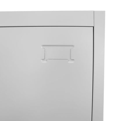 Tidyard Large Steel Locker Cabinet, Industrial Grey Rectangular Metal Storage with Cam Lock for Office, Utility Room and Sports Changing, 18x15x70.9 Inches