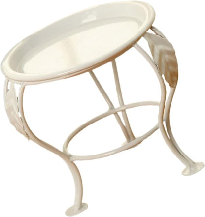 White Multifunctional Pot Stand, Planter Base and Display Plant Rack for Indoor Balcony and Garden Use