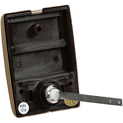 Newhouse Hardware MCHBV Wireless Mechanical Two-Note Chime and Door Button with Built-in Viewer, One Size, White/Brass