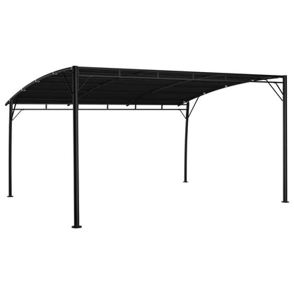 Anthracite Outdoor Garden Gazebo Canopy, 13.1x9.8 ft Modern Powder-Coated Steel Frame Sunshade Awning for Patio, Backyard, Deck, Accommodates 10 People Lawn Structures