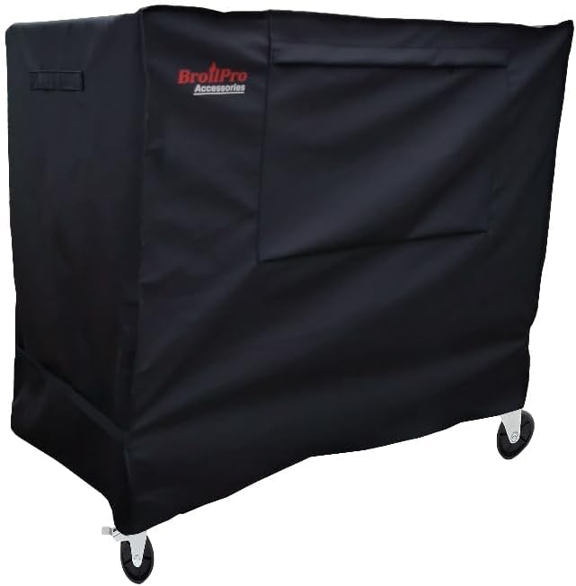 BroilPro Accessories 80 34L 20W 32H inch-Black Waterproof Qt Rolling Cooler Cart Cover Fits Most Patio Ice Chest Party