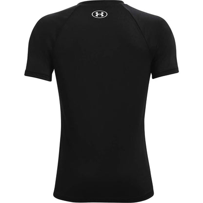 Under Armour Boys Tech Big Logo Short Sleeve T-Shirt , Black (001)/White , Large