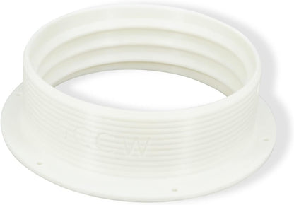 intulon 6-inch Tube Portable AC Air Conditioner/Fan Exhaust Plastic Hose Flange, Off White