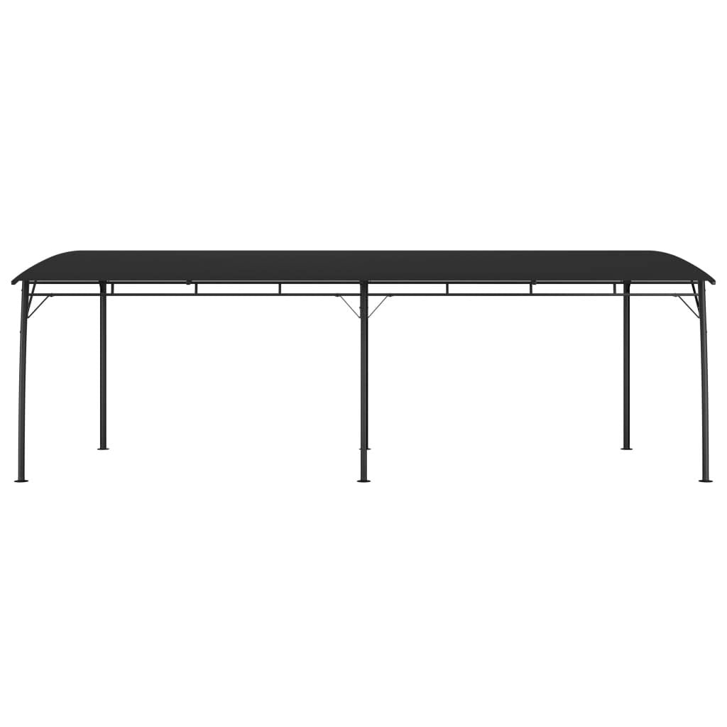Anthracite Outdoor Sunshade Awning, Powder-Coated Steel Frame, 19.7x9.8 FT Large Rectangular Canopy Tent for Patio, Garden, and Backyard Gatherings Lawn Structures