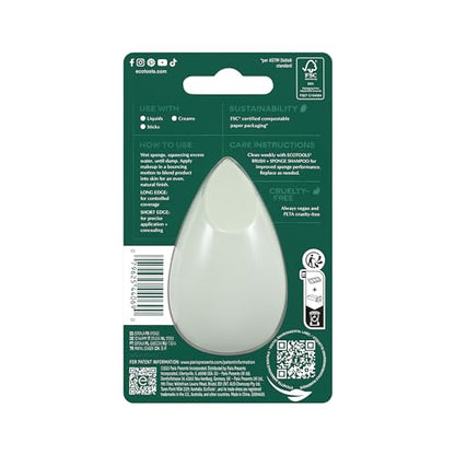 EcoTools Blurring Blender Makeup Sponge, Makeup Blending Sponge For Blurred Skin, For Liquid & Cream Foundation, Cloud Coverage Memory Foam, Eco Friendly, Latex Free, Cruelty-Free & Vegan 1 Count