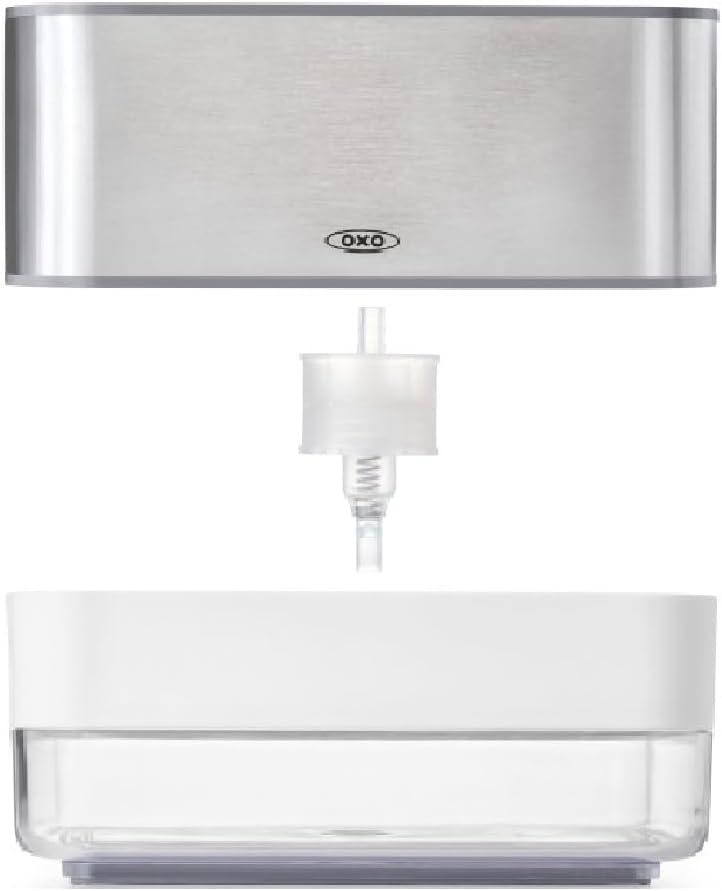 OXO Good Grips Clear Stainless Steel Soap Dispensing Sponge Holder