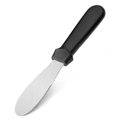 New Star Foodservice 43013 Plastic Handle Butter Spreader, 8.75-Inch, Black, Set of 4