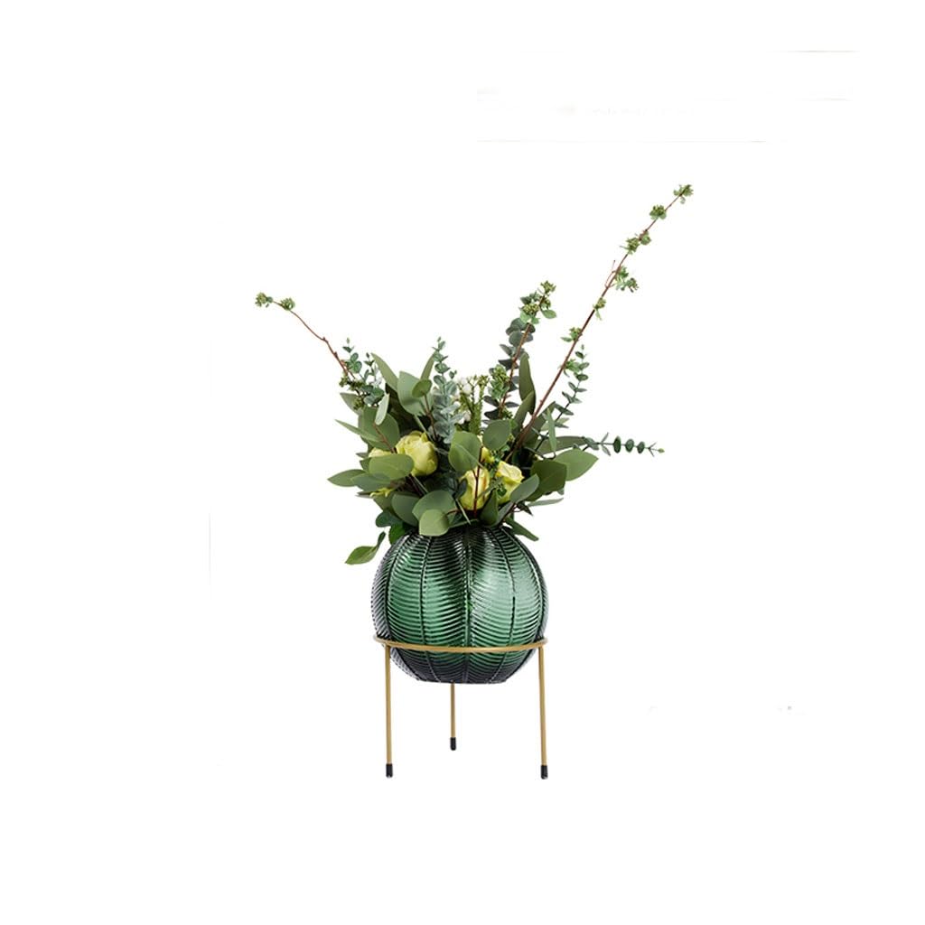 UHRLGHS Bonsai Tree Nordic Light Luxury Simulation Flower Art Decoration Living Room Table Negotiating Table Glass Bottle Fake Flower Decoration Artificial Bonsai Tree(B)